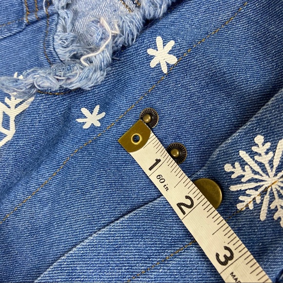 4/$25 Winter denim dog jacket Christmas - Picture 6 of 8